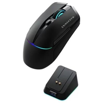 Mouse gamer Machenike L8 pro, RGB, Support 8K, 2.4GHz Wireles + DOCK RGB, Carregamento Sem Fio, Preto - JJ02G3006