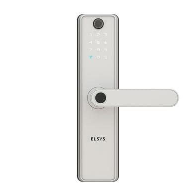 Fechadura Digital de Embutir Elsys, Wi-Fi, Biometria, Câmera, Prata - ESF-DE5100I