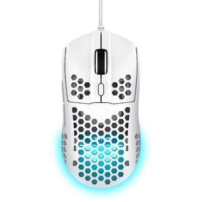 Mouse Gamer GXTrust 928W Helox Ultraleve, RGB, 6 Botões, 6400 DPI, USB, Branco - 25389