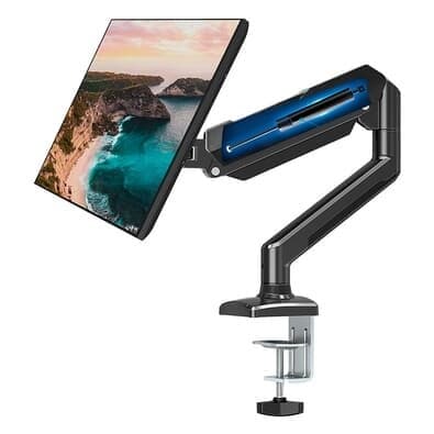 Suporte de Mesa Articulado para Monitor de até 32" Fitter, Ajuste com Pistão a Gás, VESA, Preto - F8