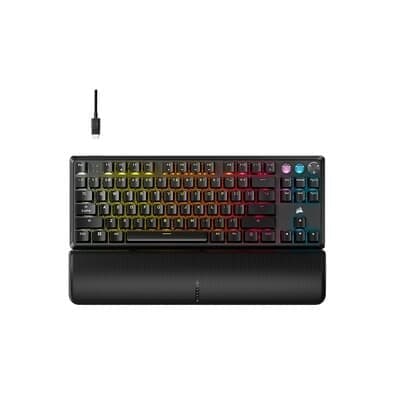 Teclado Magnético Gamer Corsair K70 PRO TKL LED RGB, Switch CORSAIR MGX, Hall Effect, Rapid Trigger, Anti-Ghosting, US, Preto - CH-911911G-NA