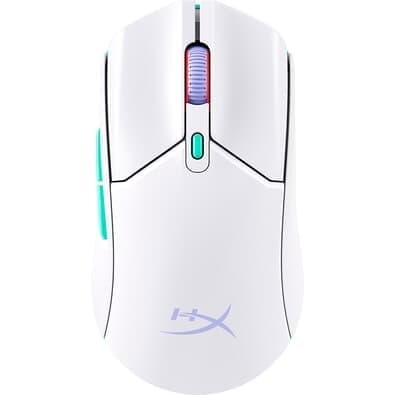 Mouse Gamer Sem Fio HyperX Pulsefire Haste 2 Core Wireless, RGB, 12000 DPI, Bluetooth, Dongle de 2.4 GHz, Branco - 8R2E7AA