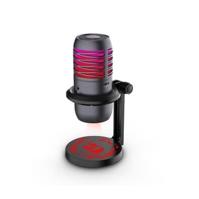 Microfone Gamer Redragon Nebula, Cardióide, USB Tipo-C, Preto - GM211