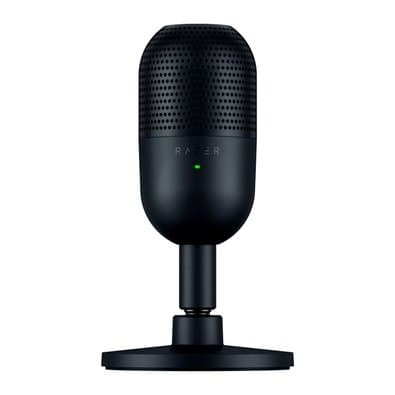 Microfone Razer Seiren V3 Mini, Condensador, Sensor Tap-to-Mute, Ultra Compacto, USB, Preto - RZ19-05050100