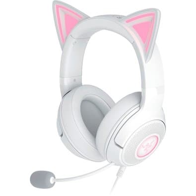 Headset Gamer Razer Kraken Kitty V2, Chroma RGB, Conexão USB, Branco - RZ04-04730600-R3U1