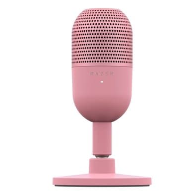 Microfone Gamer Razer Seiren V3 Mini Quartz, Supercardioide, Função Toque para Silenciar, Conexão USB, Rosa - RZ19-05050200