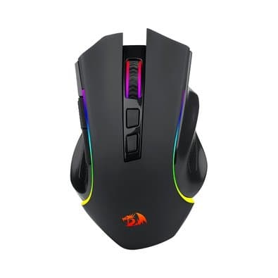 Mouse Gamer Sem Fio Redragon Griffin Pro, RGB, 4800 DPI, 7 Botões, USB 2.4GHz, Bluetooth, Preto - M602P-KS