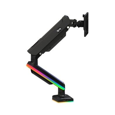 Suporte de Mesa Articulado Gamer para Monitor de 17" a 35" ELG, com Pistão a Gás, USB-A/C, RGB, Preto - F100RGB