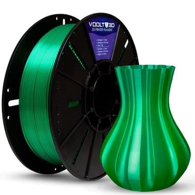Filamento PLA Voolt3D V-Silk, Verde, 1.75mm, 1kg - PL-VD-SK-1