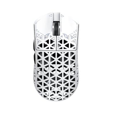 Mouse Gamer Sem Fio Attack Shark R5 Ultra, 42000 DPI, Fibra de Carbono, Switch Óptico, Tri-Mode Wireless Bluetooth USB-C, Branco - R5 ULTRA