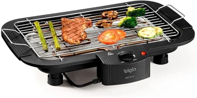 Churrasqueira Elétrica de Mesa BBQ Show Elgin 110V com Controle de Temperatura