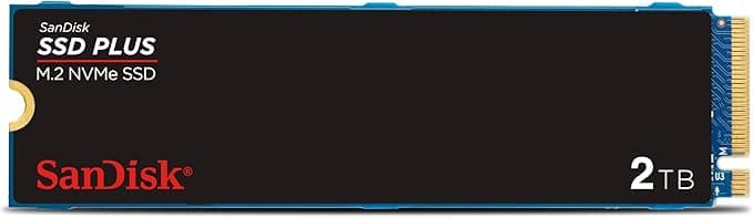 SSD Sandisk Plus - 2TB, NVMe, M.2 2280, Leitura até 3200MB/s, Gravação até 3000MB/s