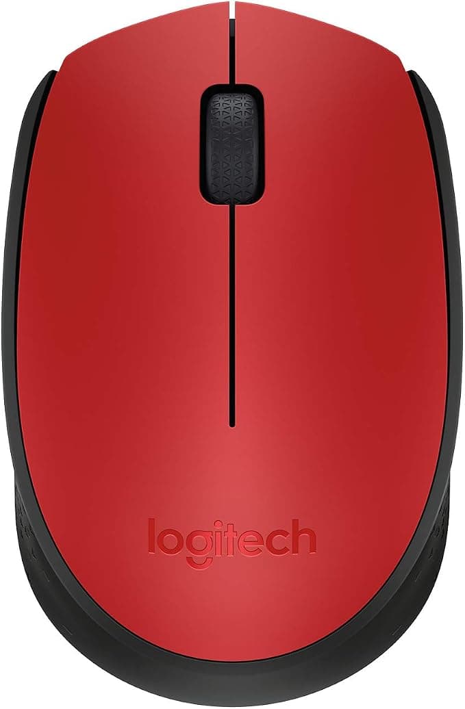 Mouse sem fio Logitech M170 com Design Ambidestro Compacto, Conexão USB e Pilha Inclusa - Vermelho