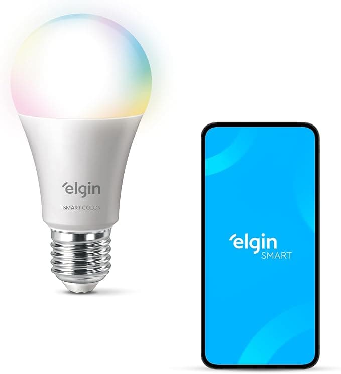 Lâmpada Inteligente Smart Color 10W Elgin RGB Wifi