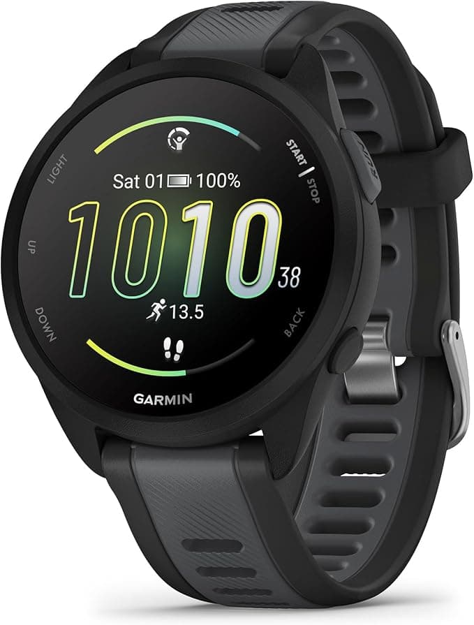 Garmin Relógio Forerunner 165 Preto com Cinza 43mm com Monitor Cardíaco de Pulso e GPS | Amazon.com.br