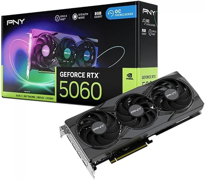 Placa de Vídeo PNY RTX 5060 Epic-x RGB OC 8GB