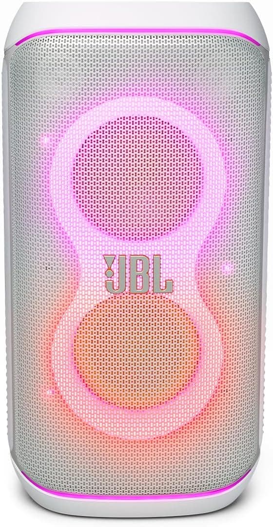 JBL, Caixa de Som, PartyBox Club 120, Bluetooth, Show de Luzes, À Prova de Respingos, Som JBL Pro Sound, 160W RMS - Branco