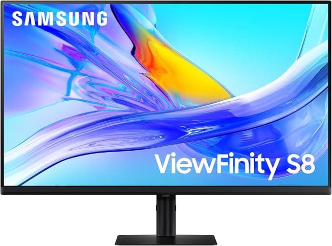Monitor Samsung ViewFinity S8 37", 4K, USB-C (90W), USB Hub, Display Port, HDMI, HAS, Preto