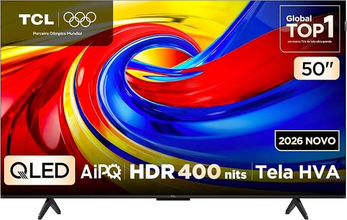 Smart TV TCL 50 Polegadas QLED 4K P7L WiFi Bluetooth Google TV HDR10+ 60 Hz AIPQ 50P7L | Amazon.com.br